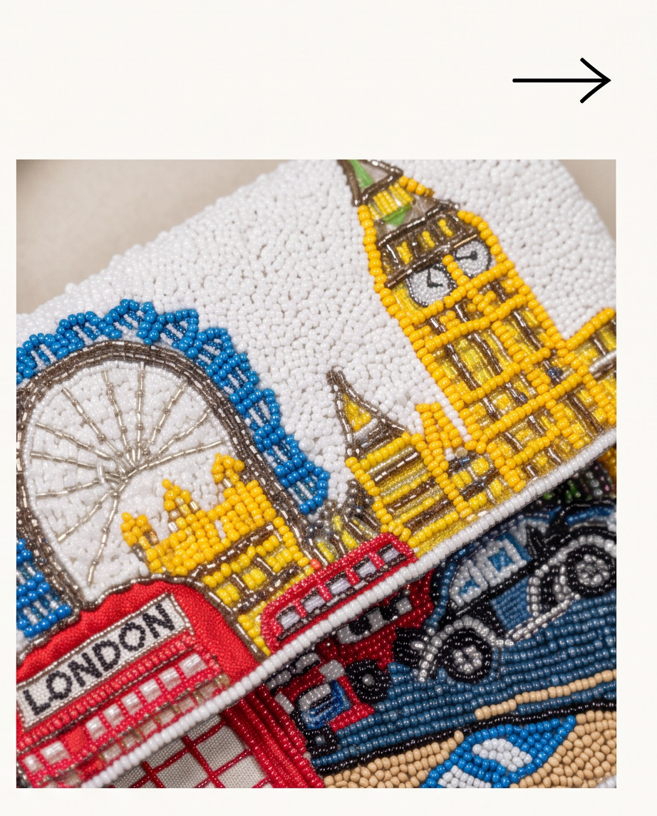 London Beaded Shoulder Bag