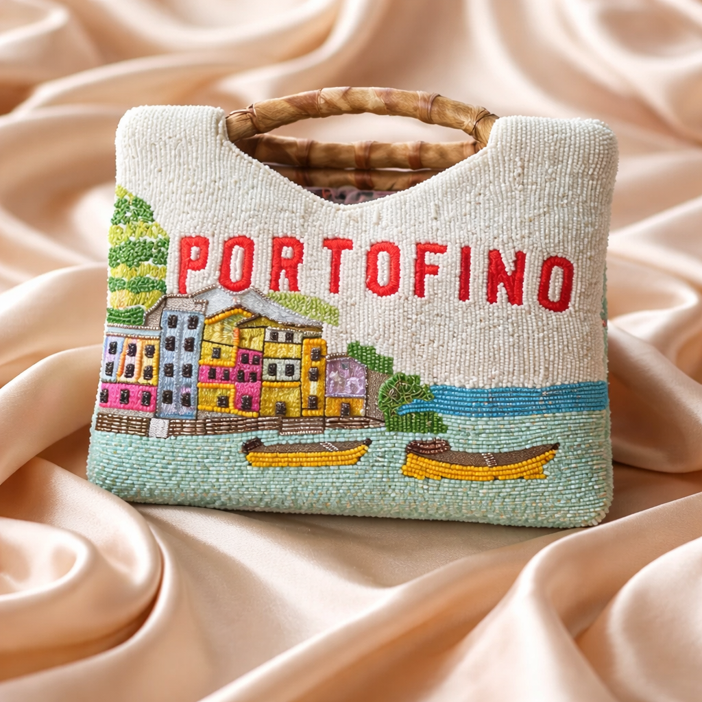 Portofino Beaded Tote ✨ Euro Summer Coastal Chic Bag