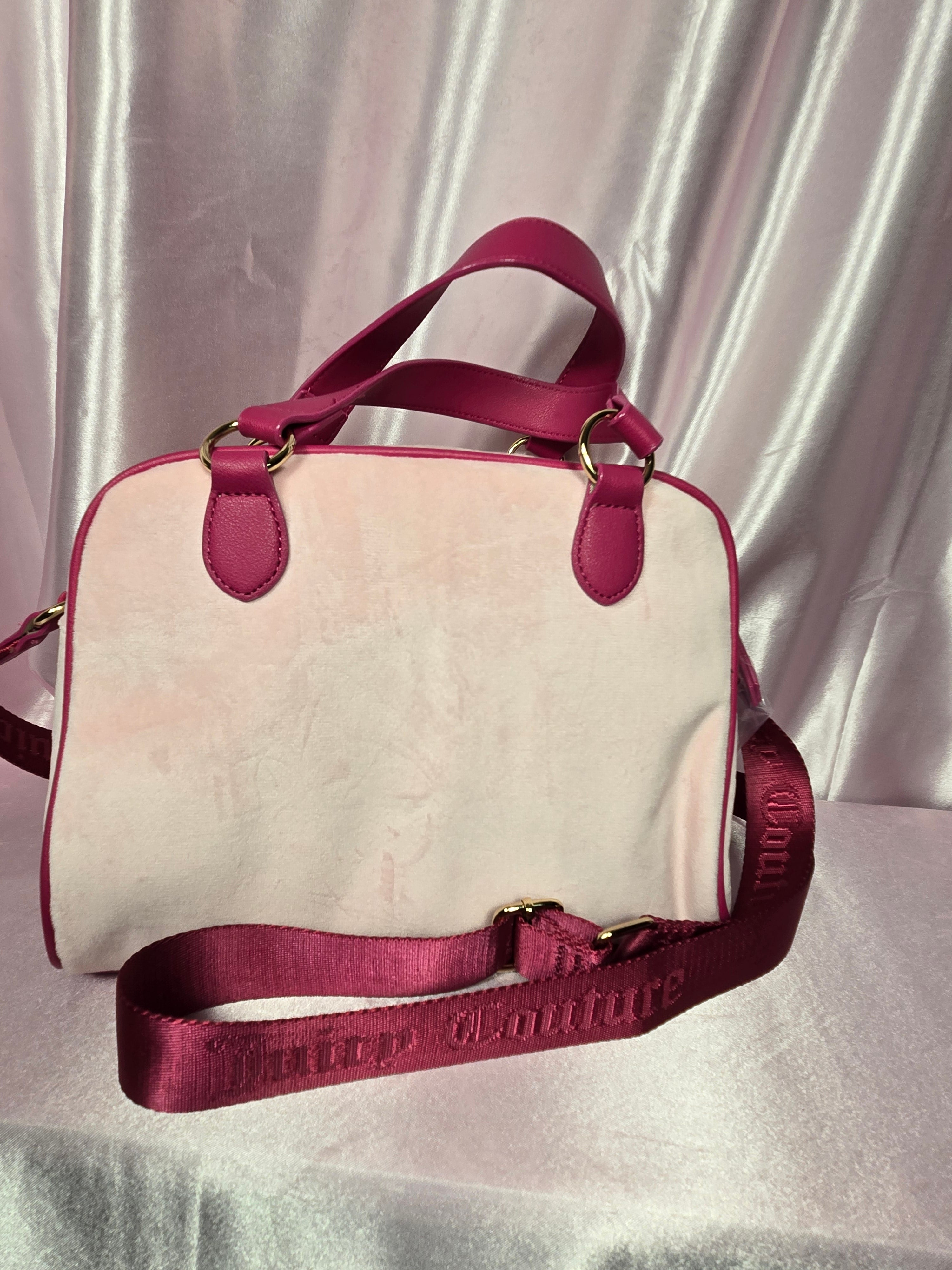 Juicy Couture Juicy In The Sky Satchel Flamingo Pink Crossbody Y2K Bag