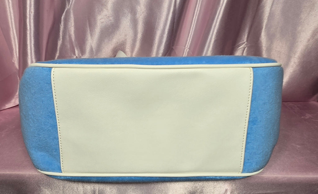 Juicy Couture Blue Gleam Velour Tote Bag | Y2K Baby Blue Shoulder Tote