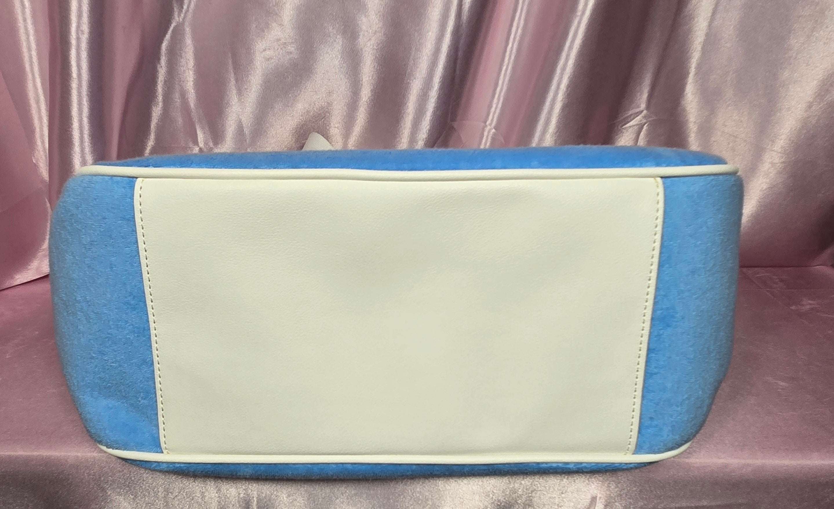 Juicy Couture Blue Gleam Velour Tote Bag | Y2K Baby Blue Shoulder Tote