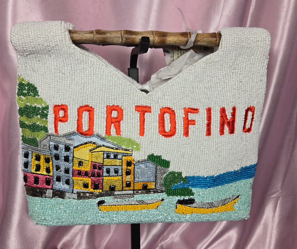 Portofino Beaded Tote ✨ Euro Summer Coastal Chic Bag