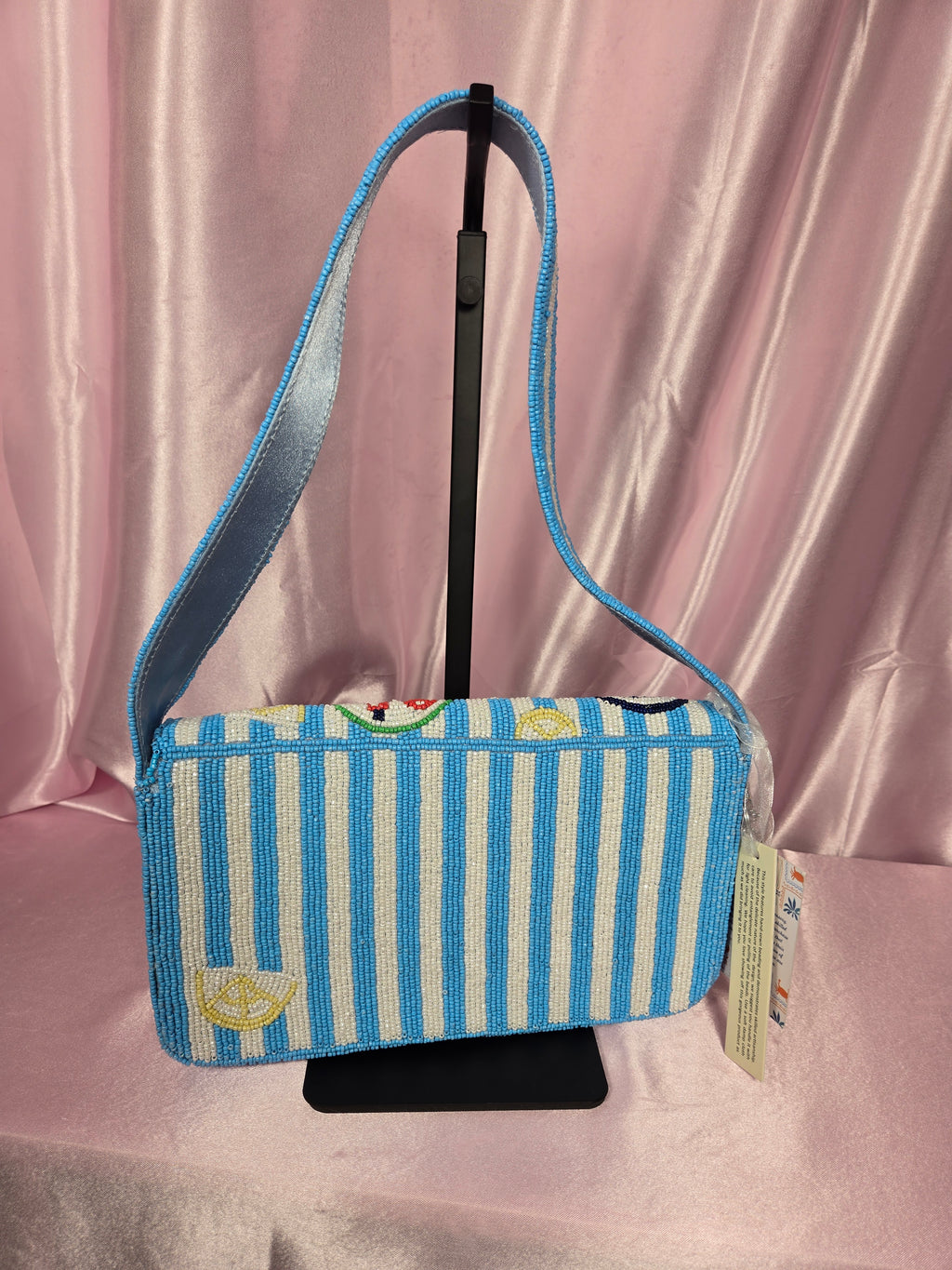 Coastal Chic Beaded Shoulder Bag 🦀 Amalfi Coast aesthetic
