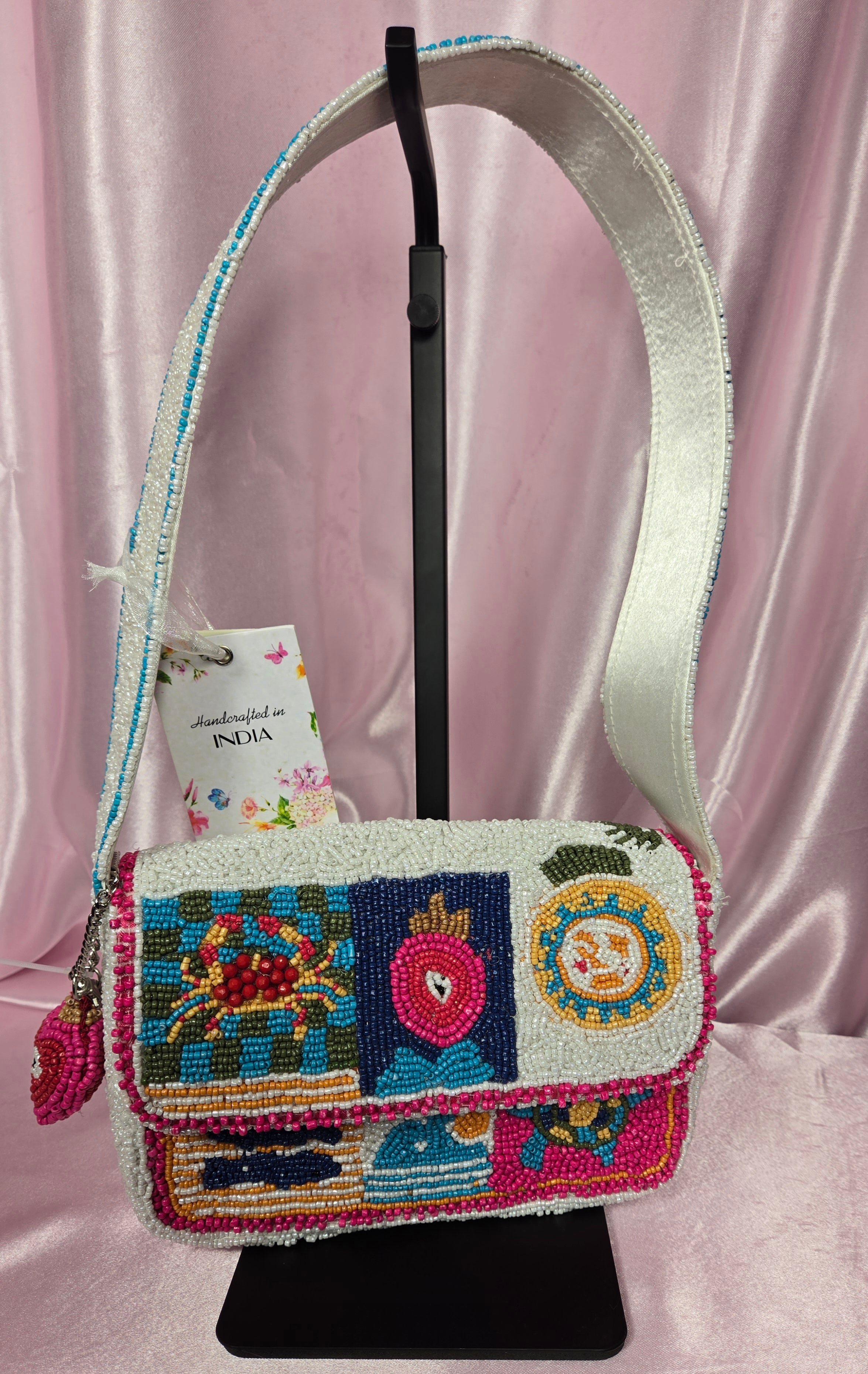 Coastal Chic Beaded Crossbody 🦀 Euro Summer Novelty Bag