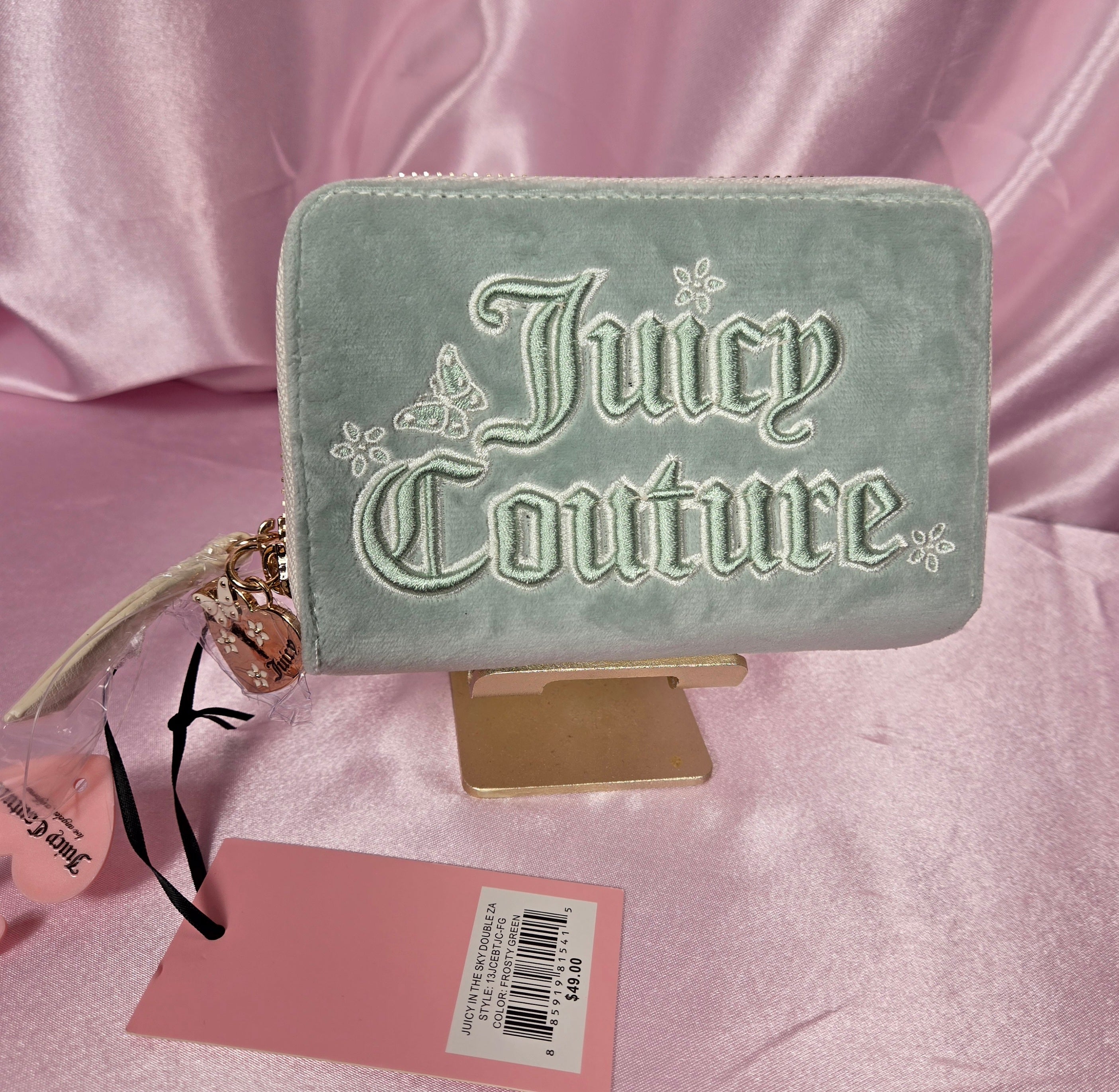 Juicy Couture Juicy in the Sky- Frost Zip Around Wallet Y2K