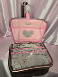 Juicy Couture Brown Velour Travel Organizer Hanging Cosmetic Case Y2K