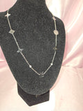 Silver Tone Designer-Inspired Monogram Necklace