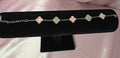 Silver Tone Floral Crystal Bracelet