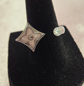 Silver Pink Floral Adjustable Ring | Lux LuLu Inspired Ring