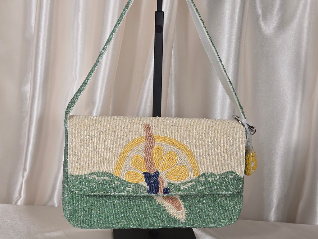 Surf & Citrus Hand-Beaded Bag | Resort Style Shoulder Purse
