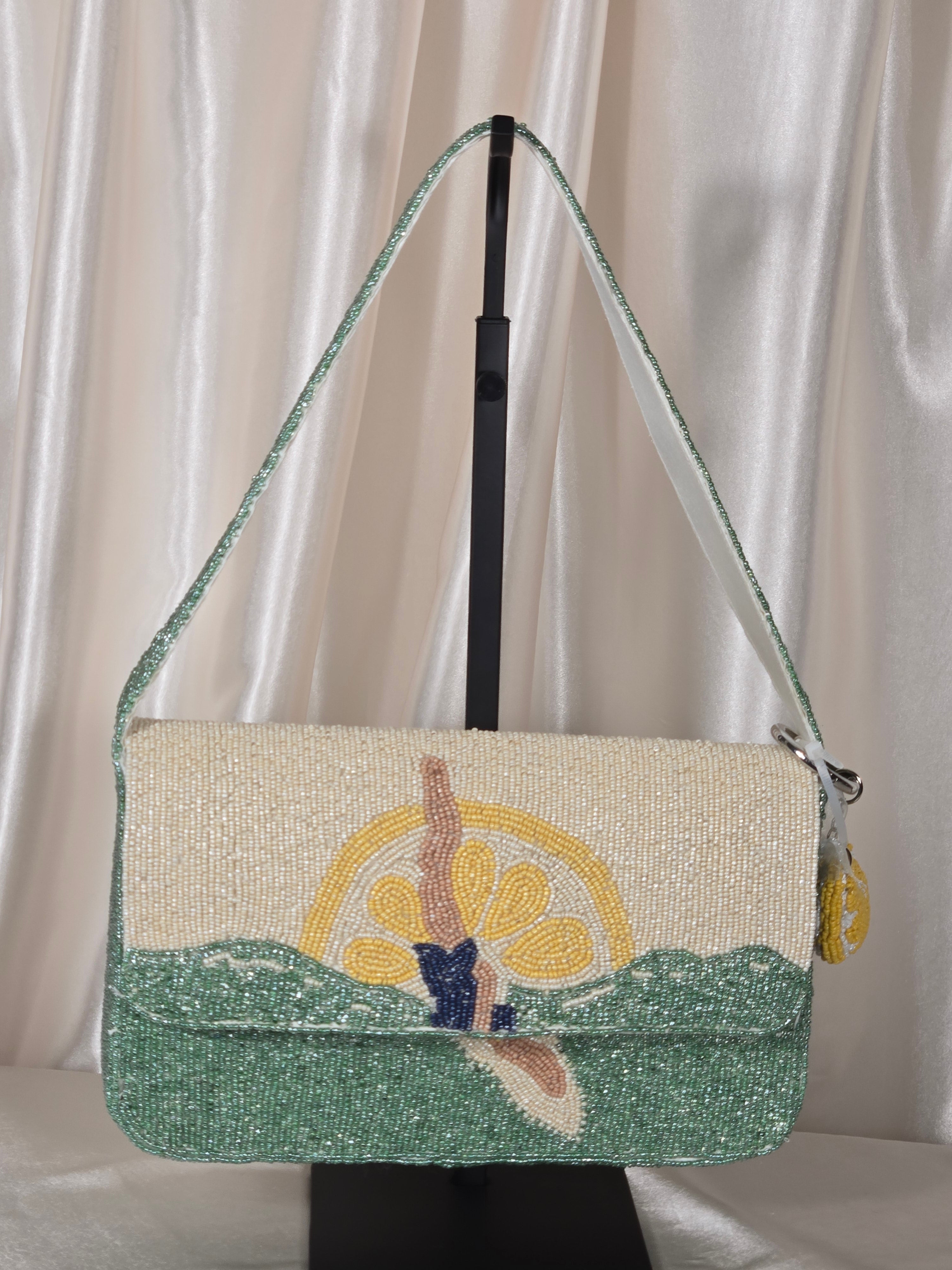 Surf & Citrus Hand-Beaded Bag | Resort Style Shoulder Purse