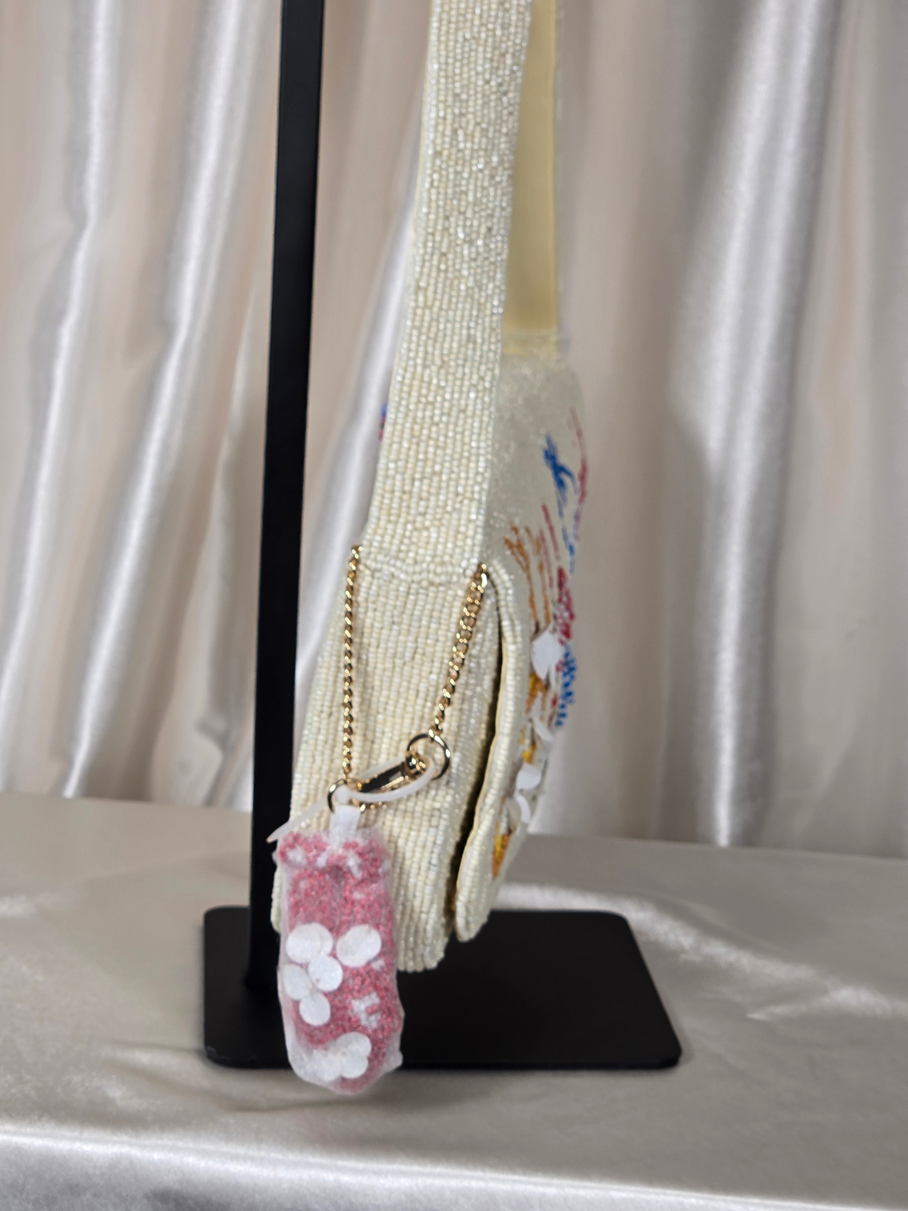 Poolside Daydreams Hand-Beaded Shoulder Bag | Coastal Resort Statement Purse