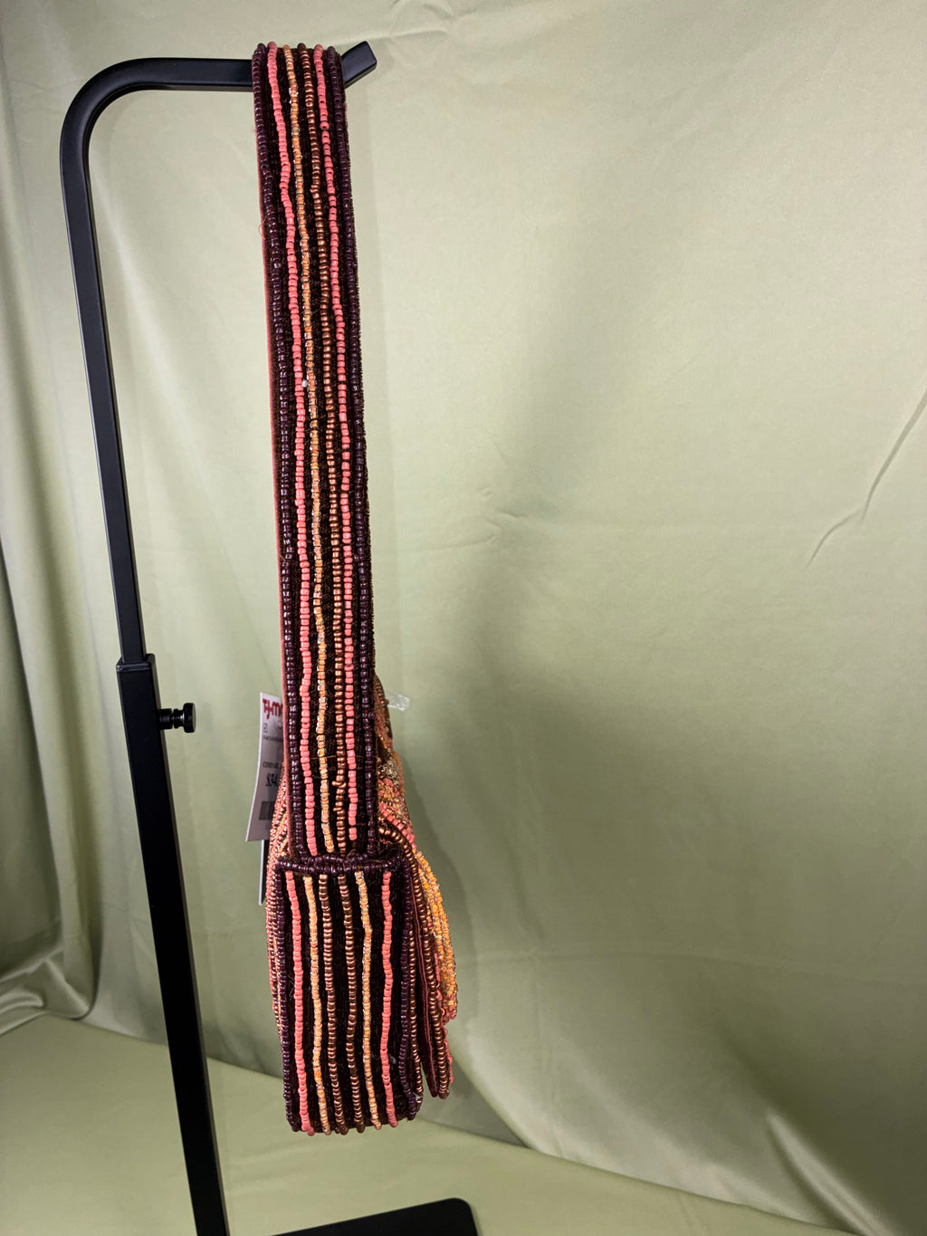 Suede & Beaded Fringe Shoulder Bag