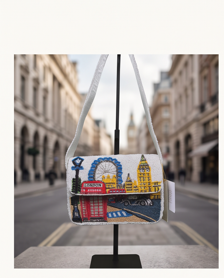 London Beaded Shoulder Bag