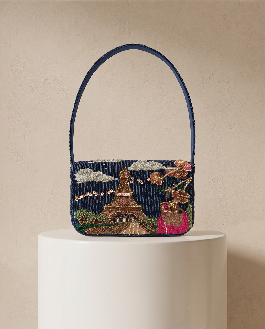 Paris Beaded Shoulder Bag