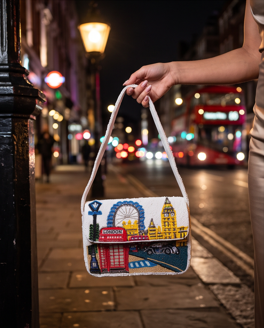 London Beaded Shoulder Bag