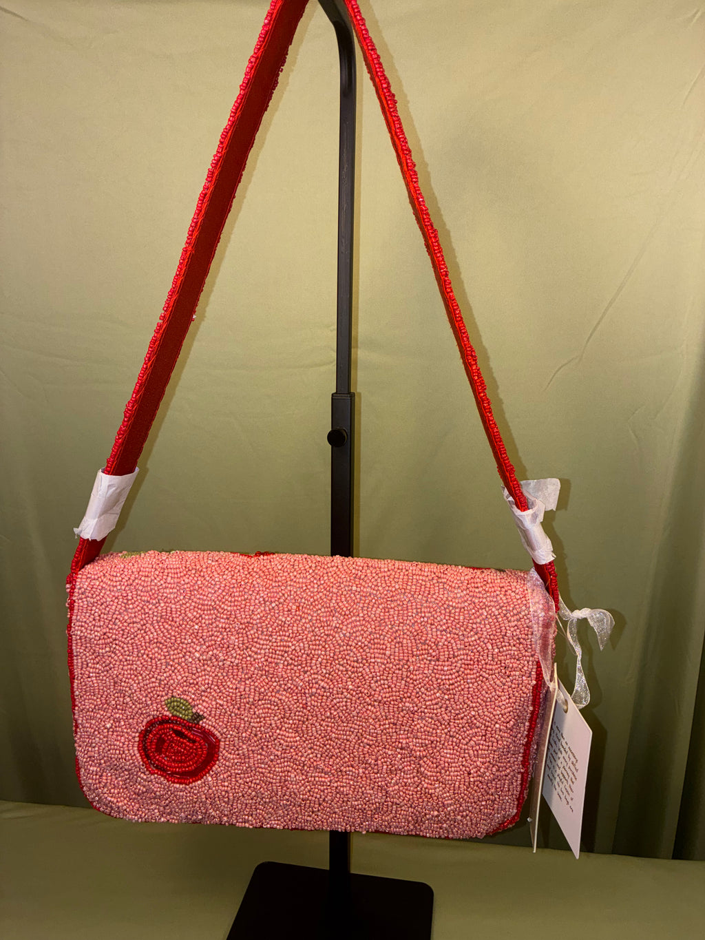 Beaded Blushing Apple Orchard Bag