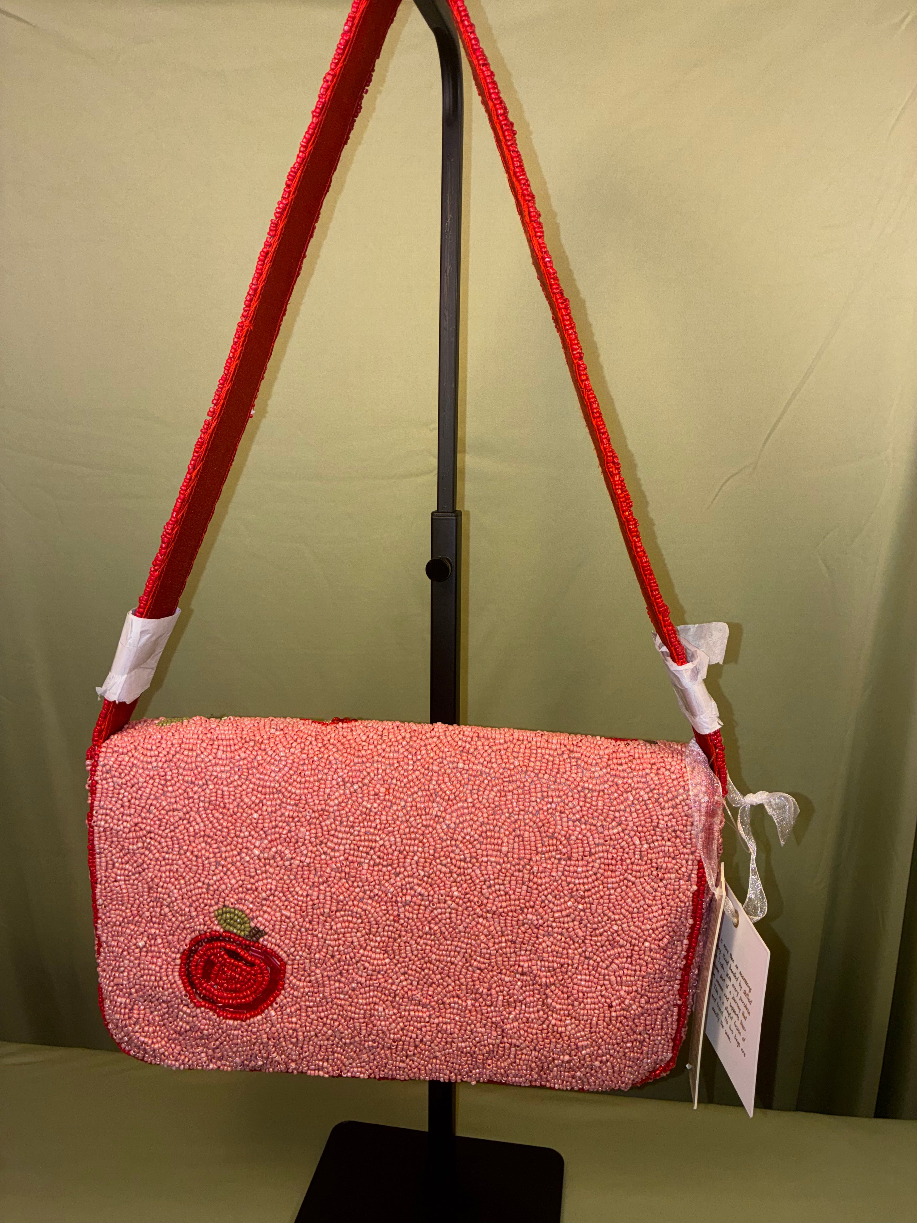 Beaded Blushing Apple Orchard Bag