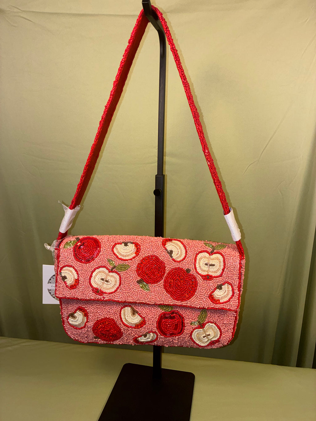 Beaded Blushing Apple Orchard Bag