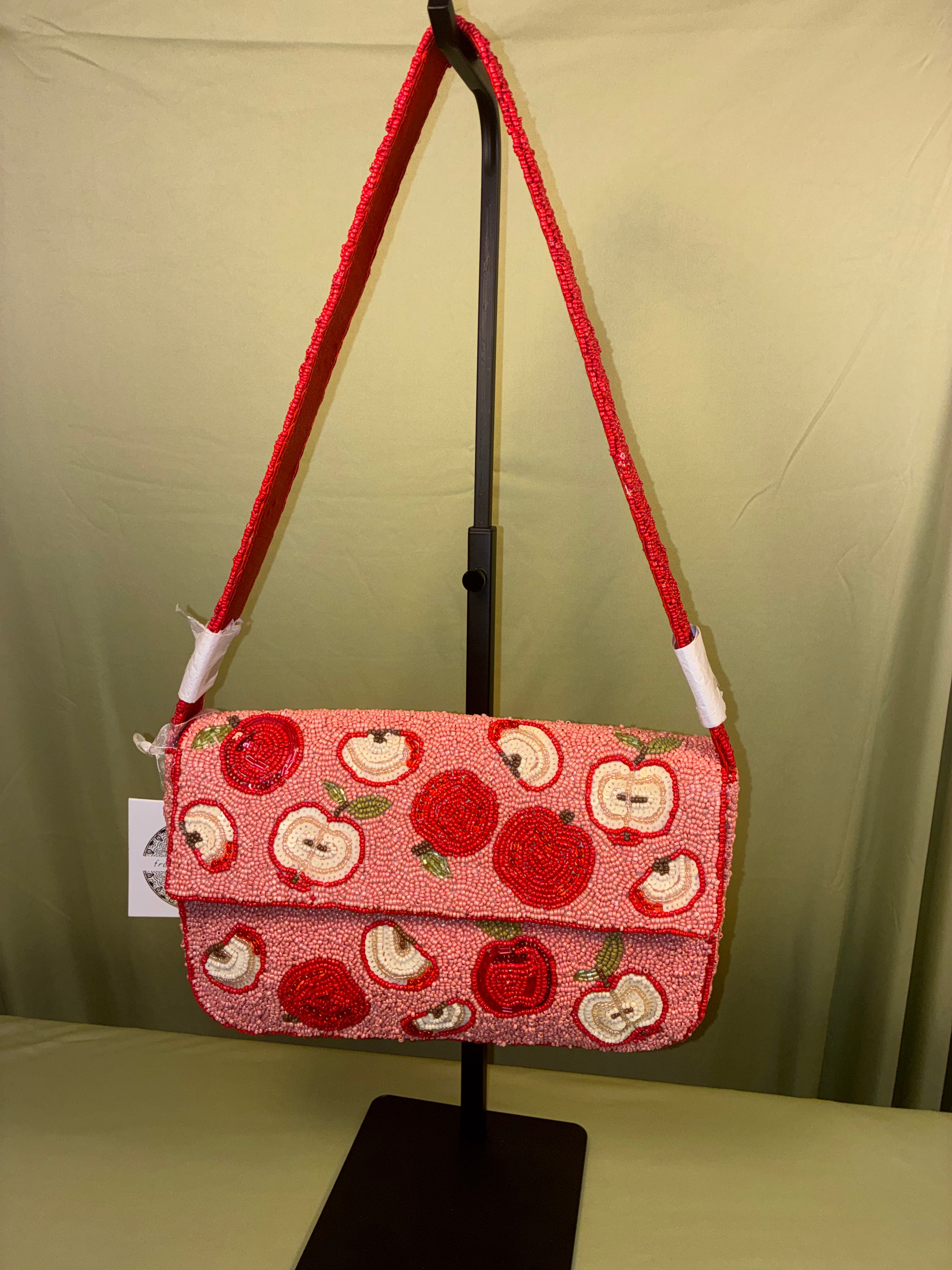 Beaded Blushing Apple Orchard Bag