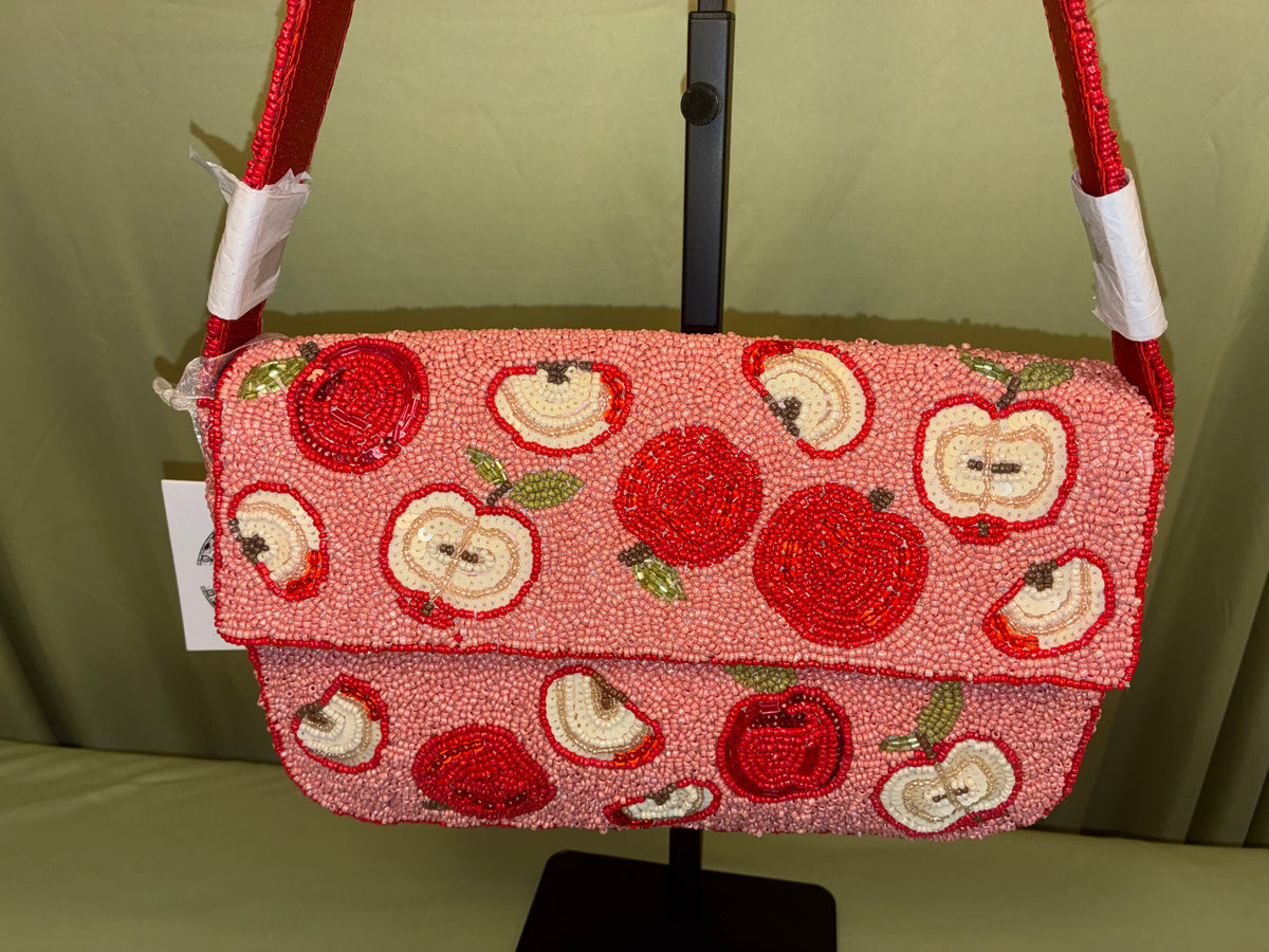 Beaded Blushing Apple Orchard Bag