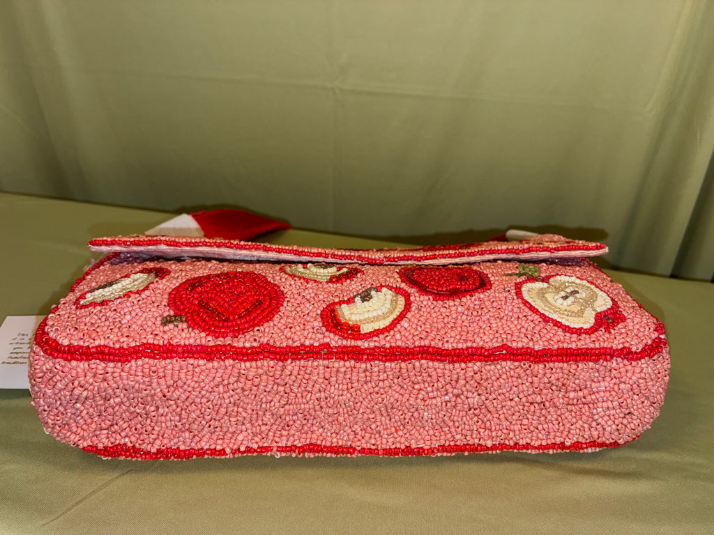 Beaded Blushing Apple Orchard Bag