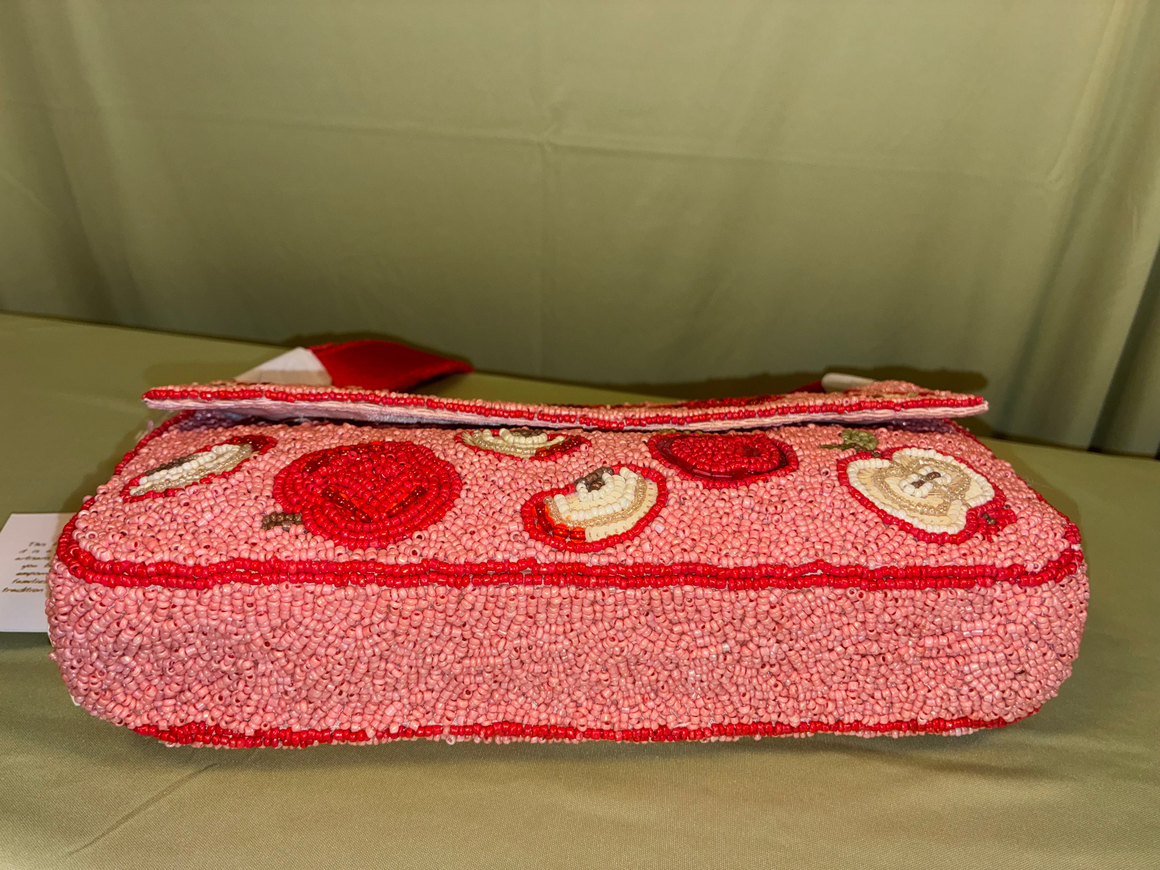Beaded Blushing Apple Orchard Bag