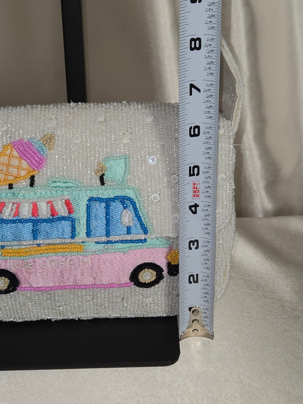Beaded Ice Cream Truck Shoulder Bag