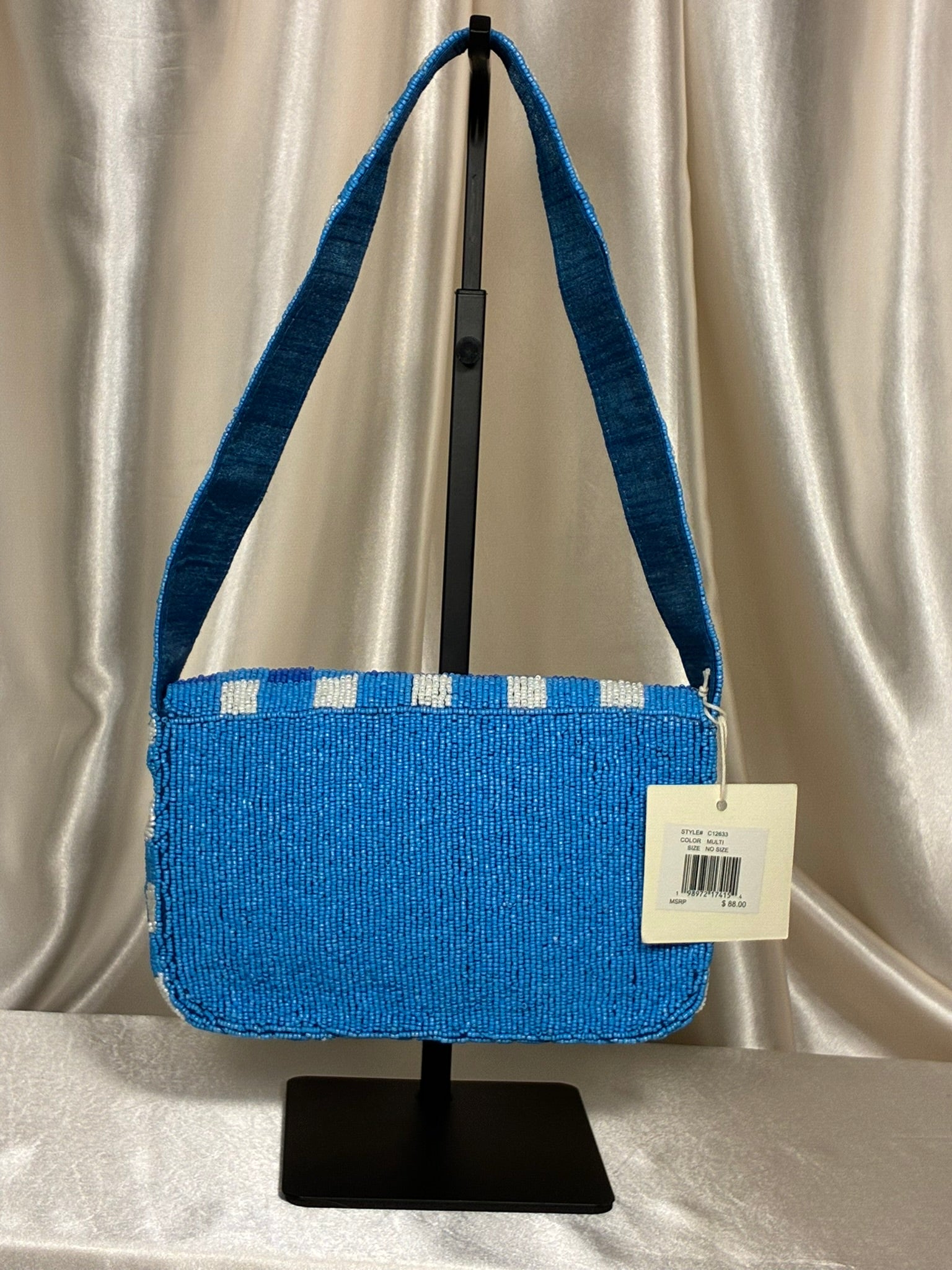 Lobster Picnic Beaded Shoulder Bag