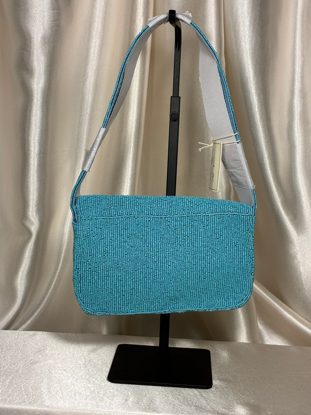 Sol and Mer Flamingo Beach Hand-Beaded Shoulder Bag