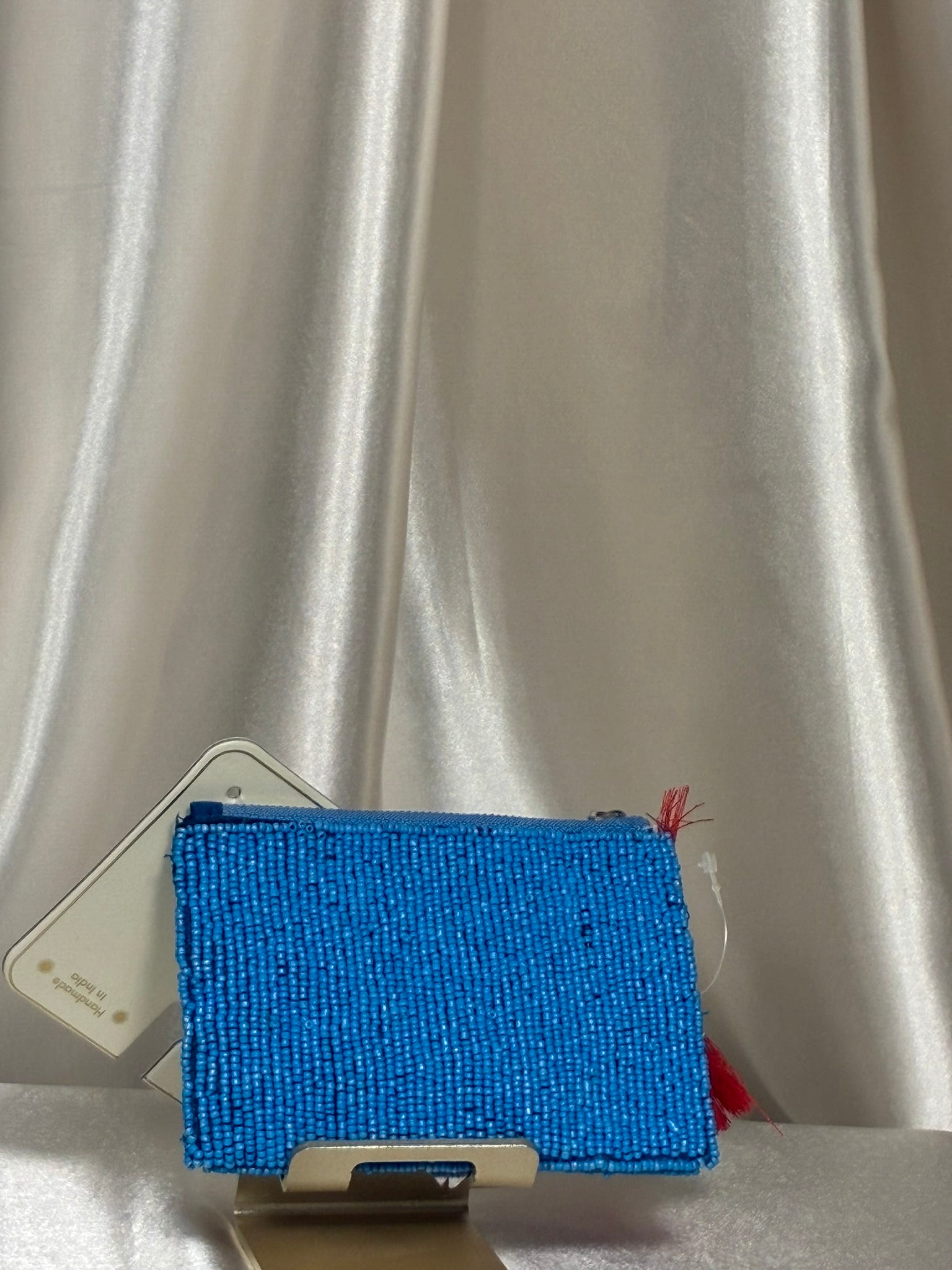 Coastal Lobster Beaded Zip Pouch