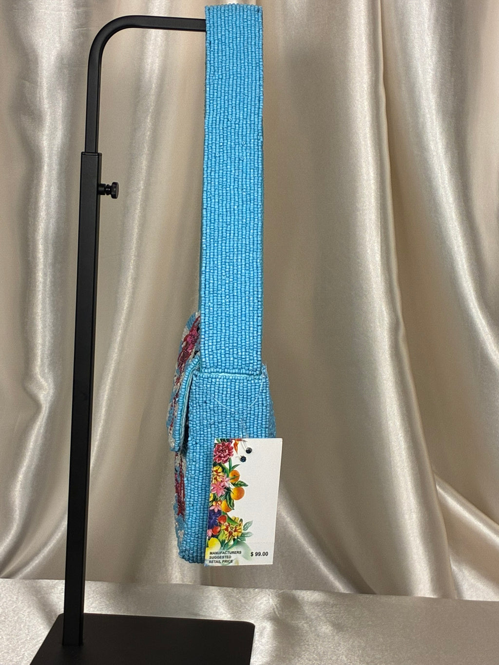 India Handmade Coastal Crab Beaded Shoulder Bag