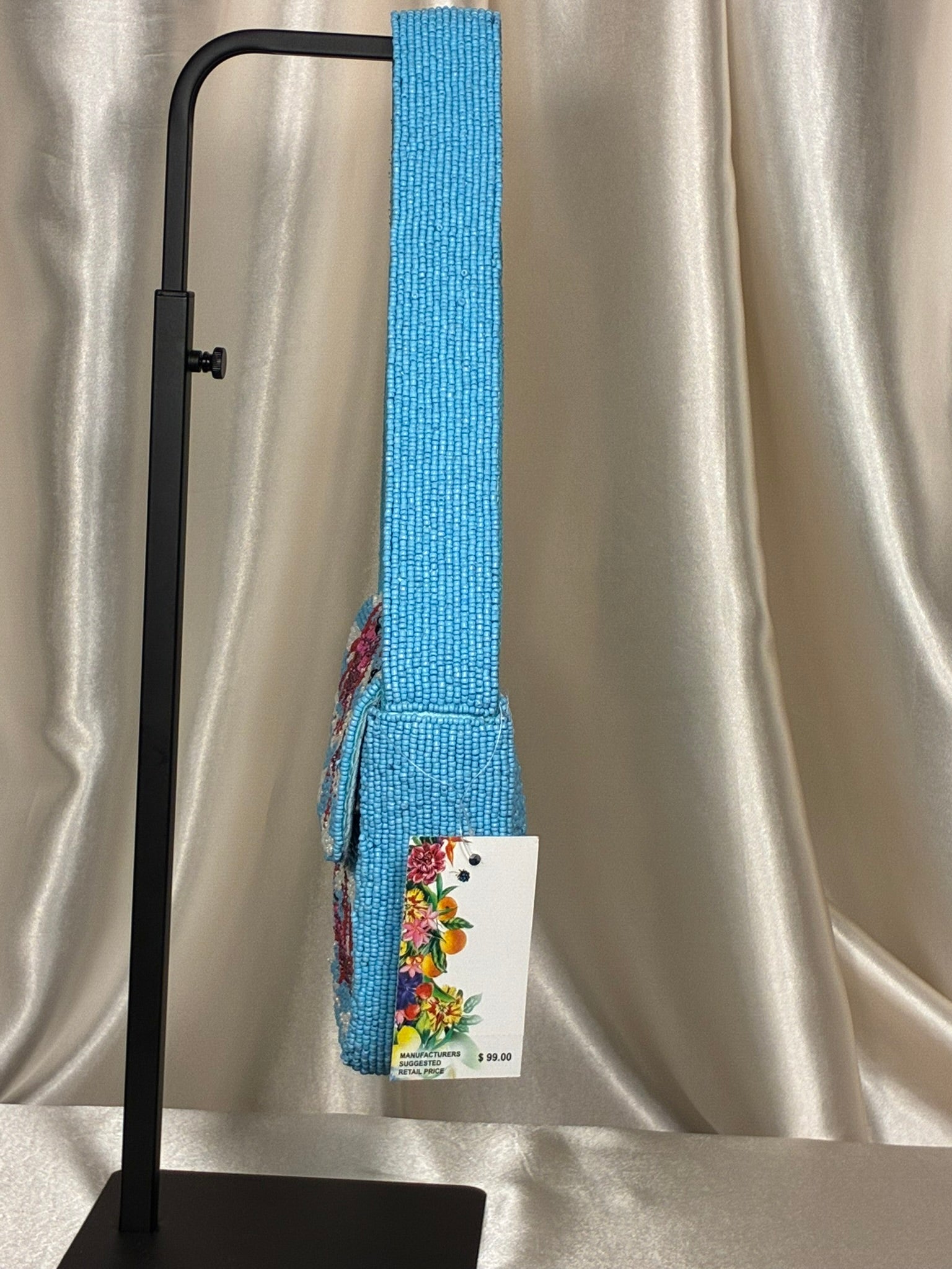 India Handmade Coastal Crab Beaded Shoulder Bag