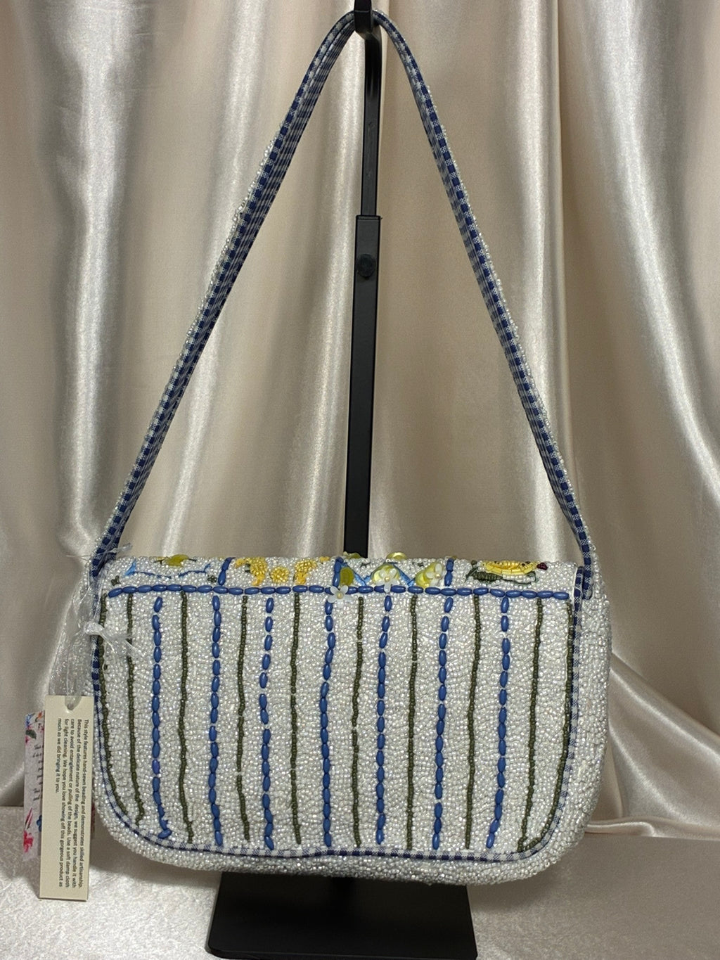 Lemon Grove Patchwork Beaded Shoulder Bag