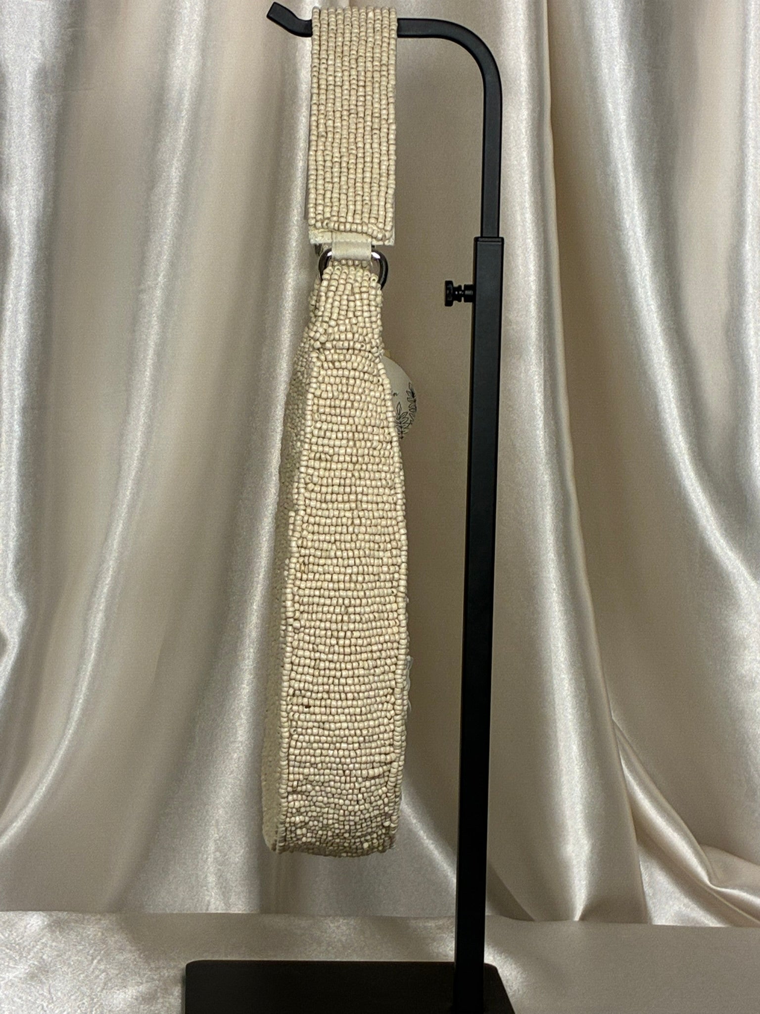 Champagne Bloom Beaded Shoulder Bag