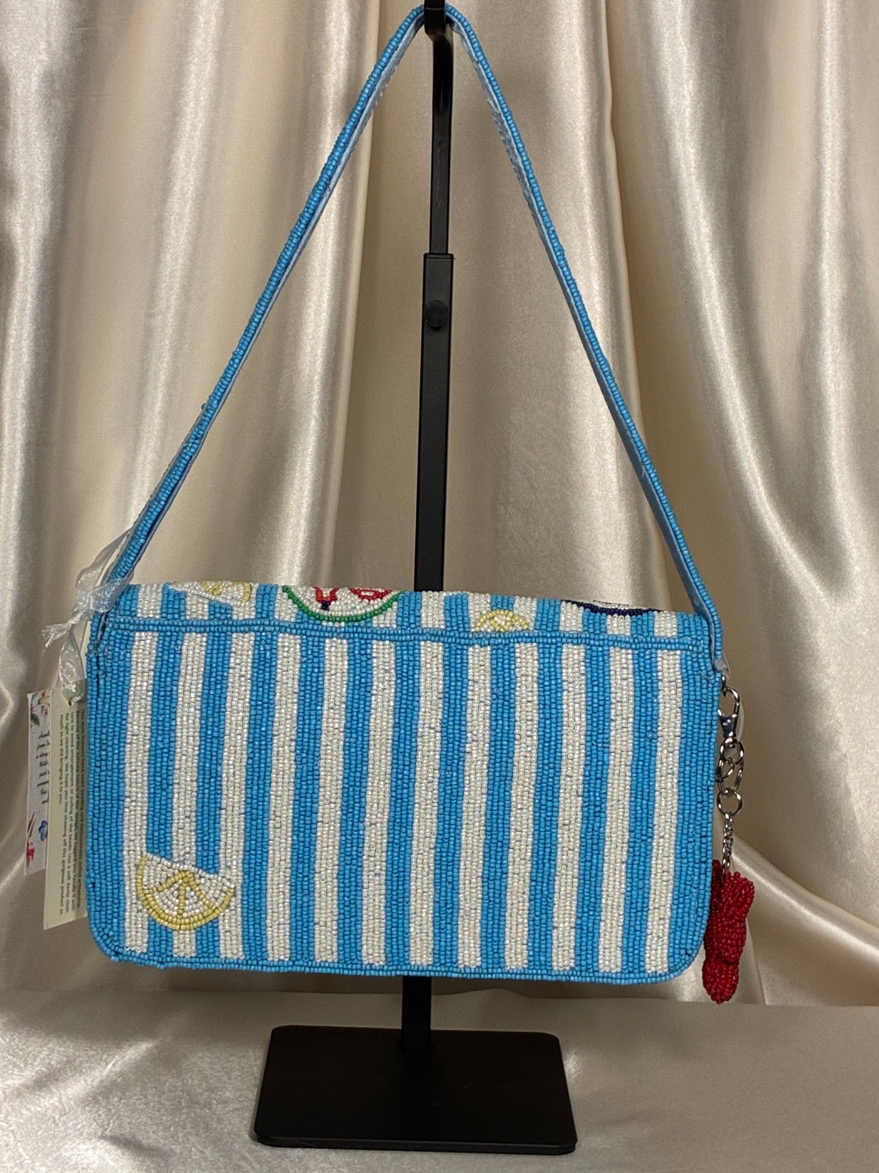 India Handmade Coastal Calabash Beaded Shoulder Bag