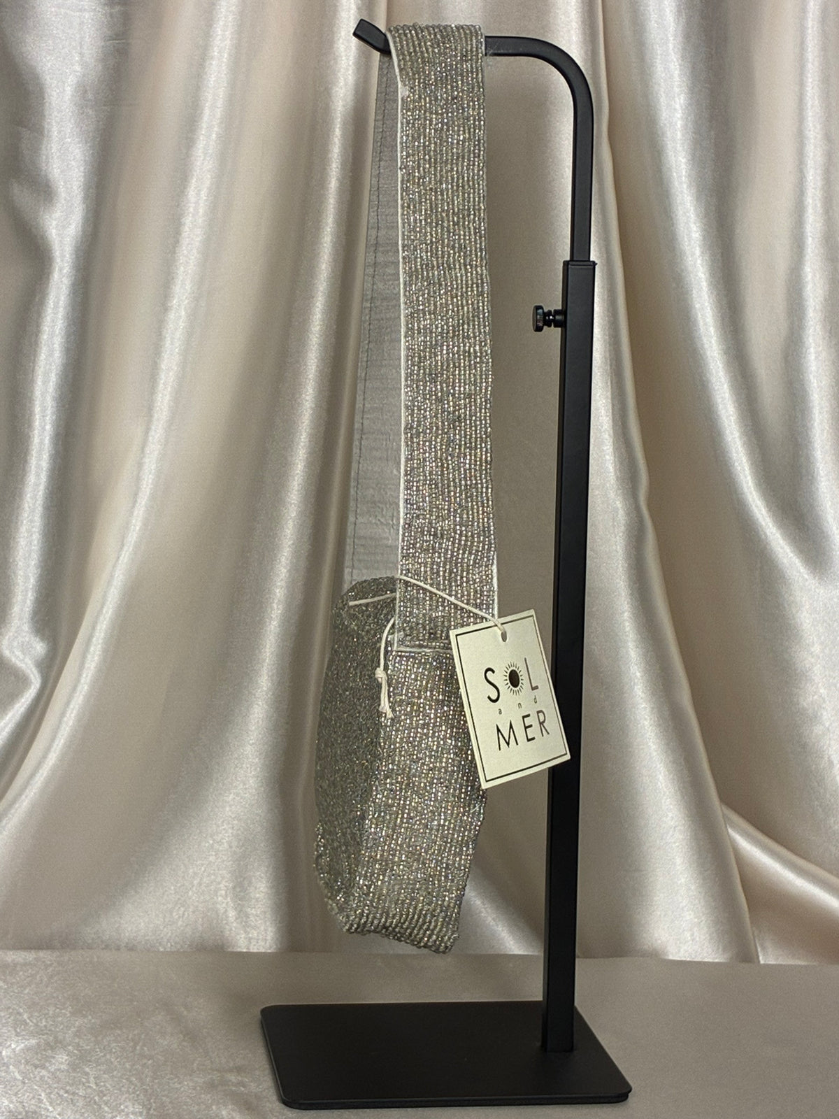 Silver Skates Beaded Shoulder Bag