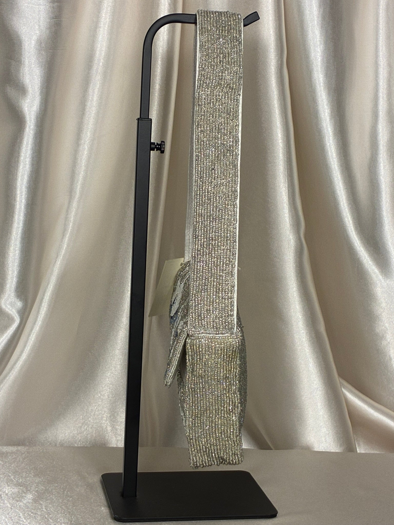 Silver Skates Beaded Shoulder Bag