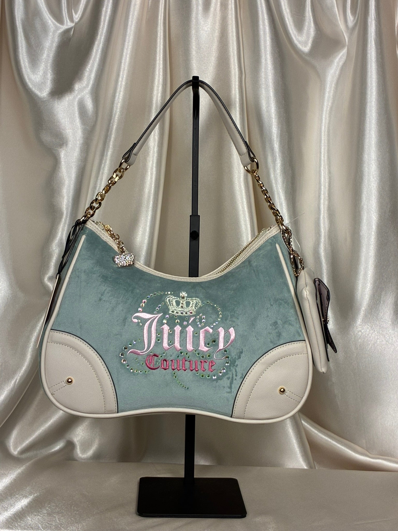 Juicy Couture Dreamy Juicy Bag with Matching Pouch- Sage