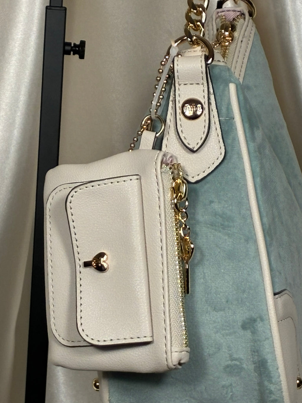 Juicy Couture Dreamy Juicy Bag with Matching Pouch- Sage