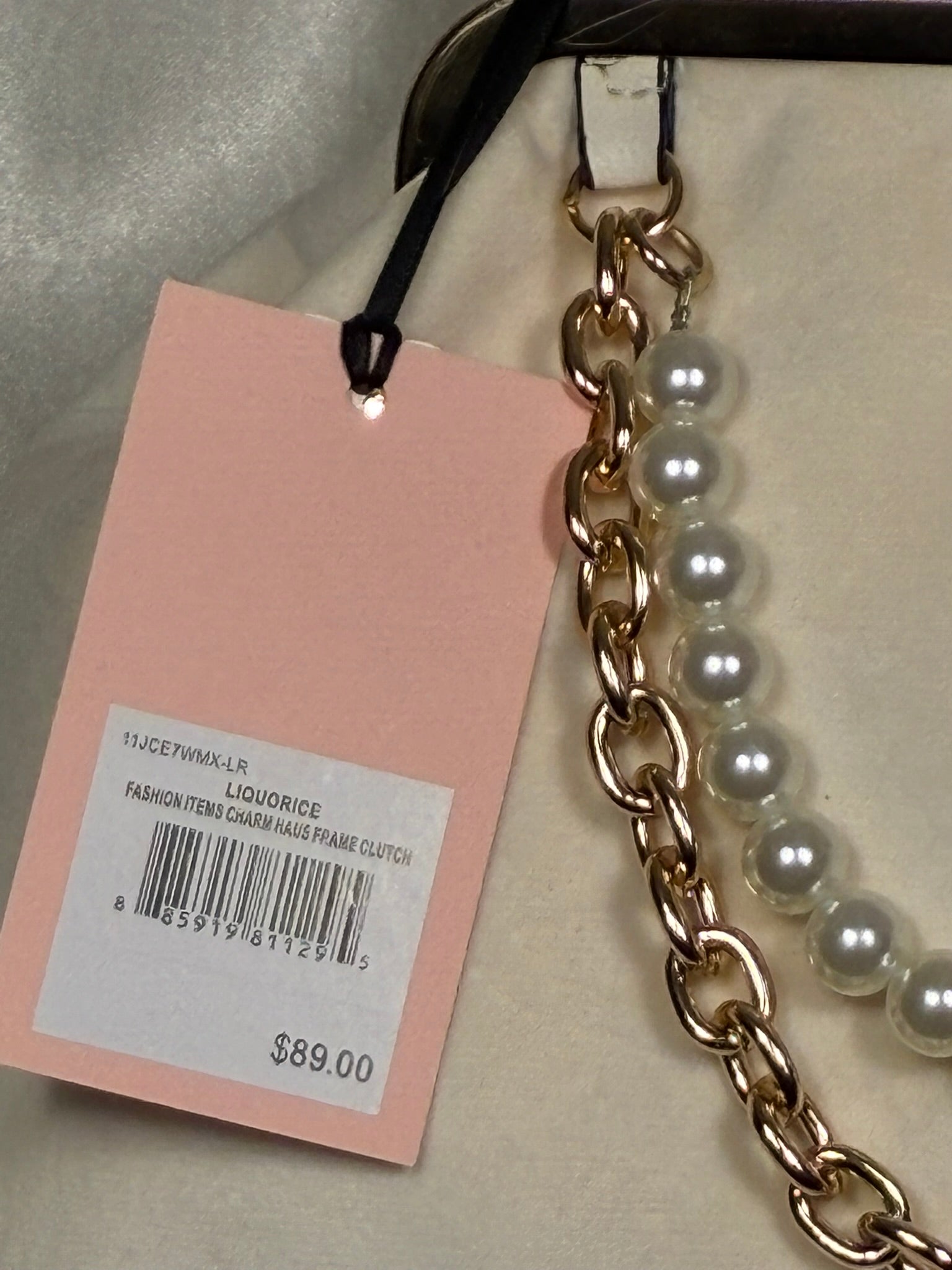 Juicy Couture Velvet Kiss-Lock Satchel – Ivory Pearl Edition