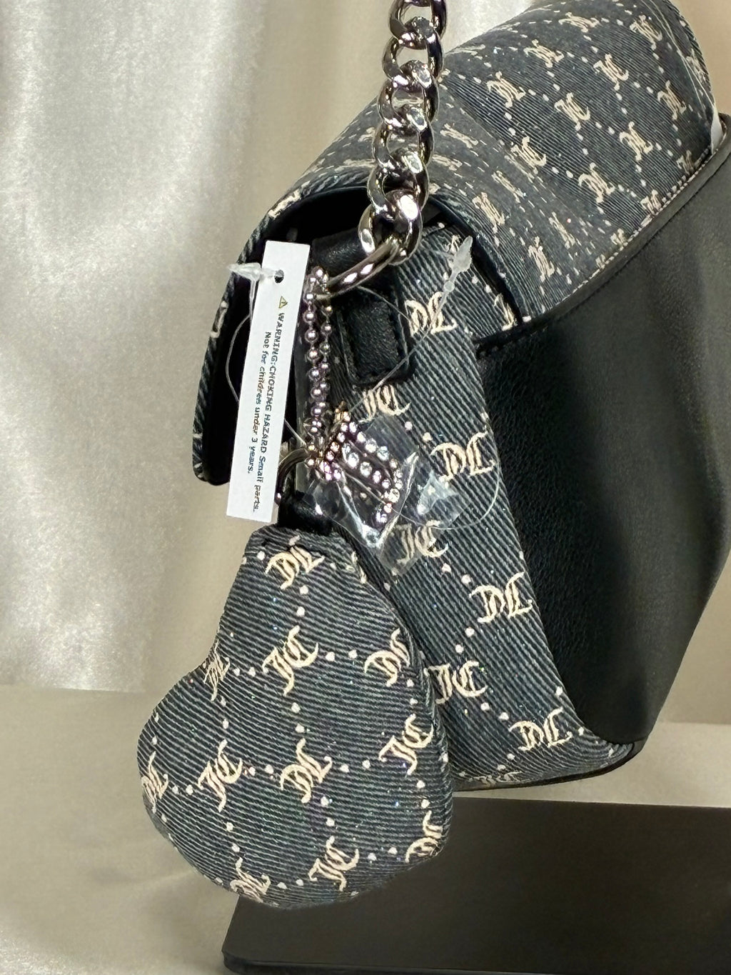 Juicy Couture She's the Moment Denim Shoulder Bag – Black