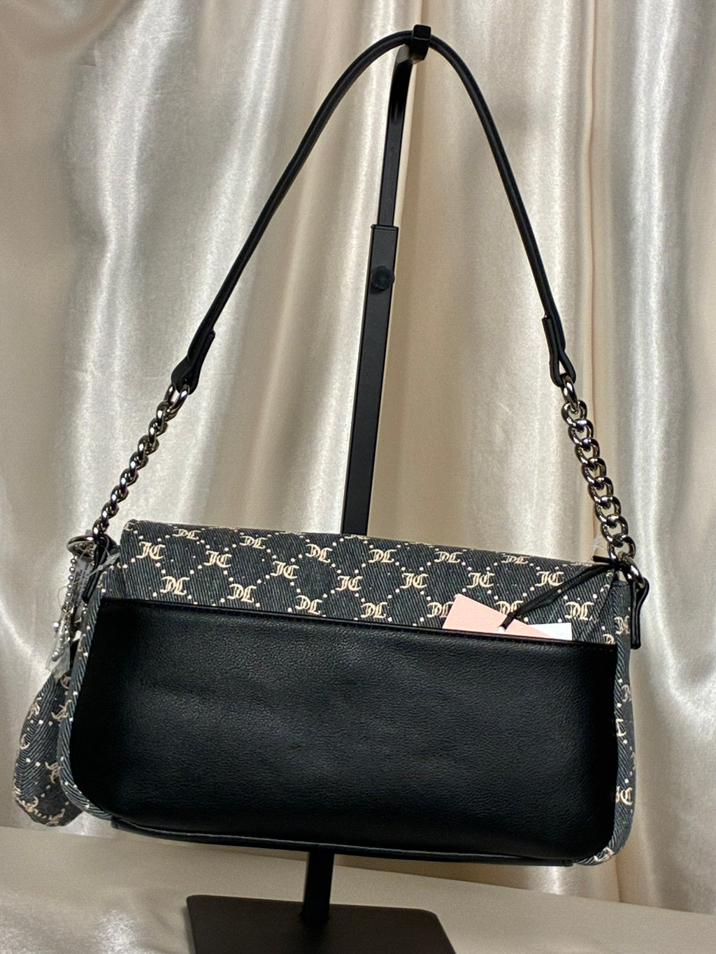 Juicy Couture She's the Moment Denim Shoulder Bag – Black