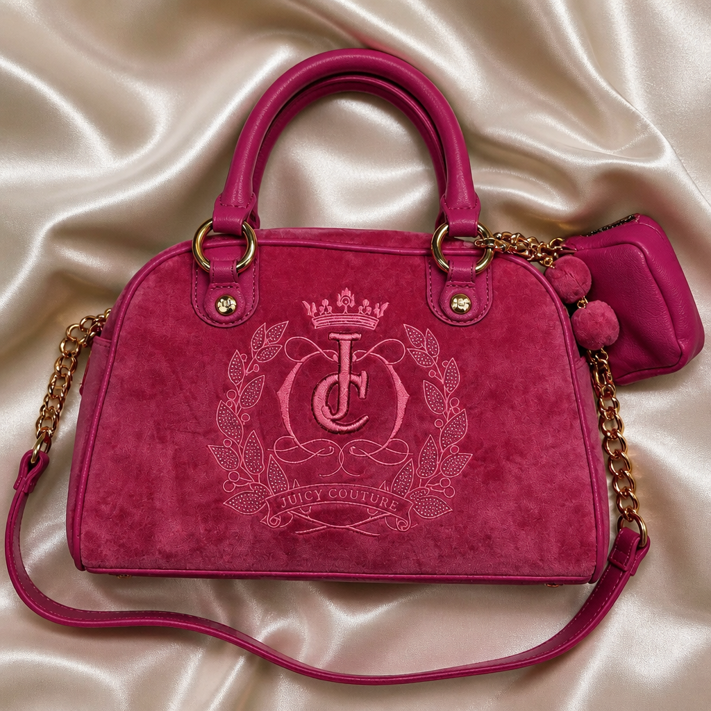 Juicy Couture Raspberry Royal Sparkle with Crossbody Strap