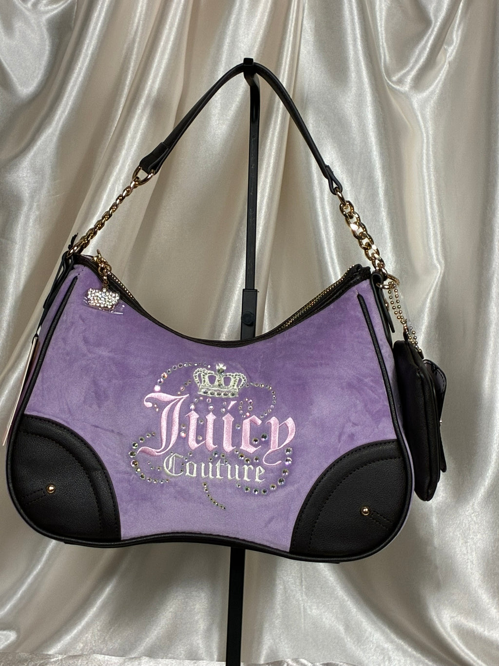 Juicy Couture Lavender Shoulder Bag with Matching Pouch