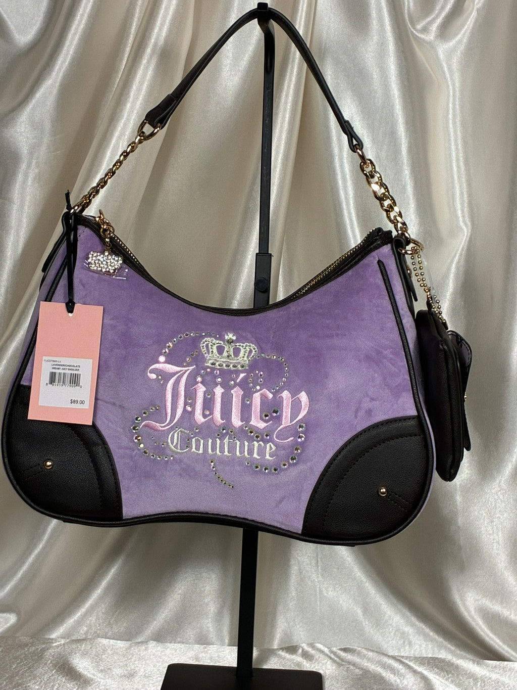 Juicy Couture Lavender Shoulder Bag with Matching Pouch