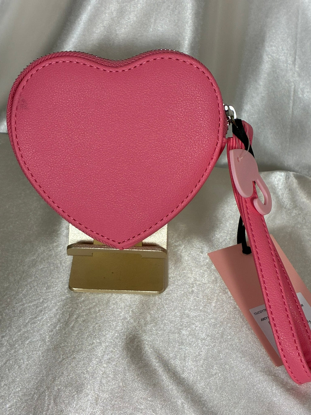 Juicy Couture Juicy in Bloom Heart Wristlet – Blush Pink