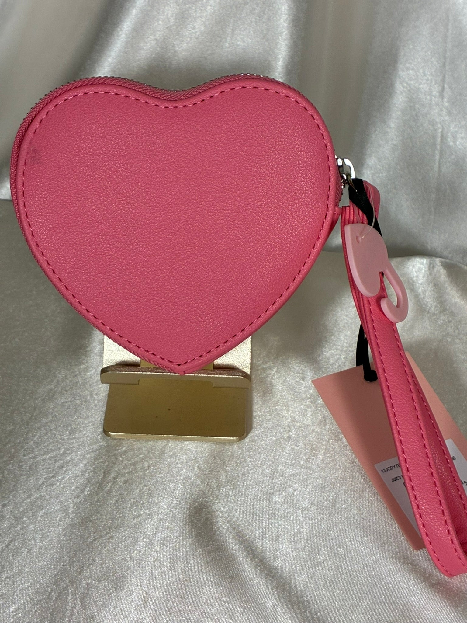 Juicy Couture Juicy in Bloom Heart Wristlet – Blush Pink