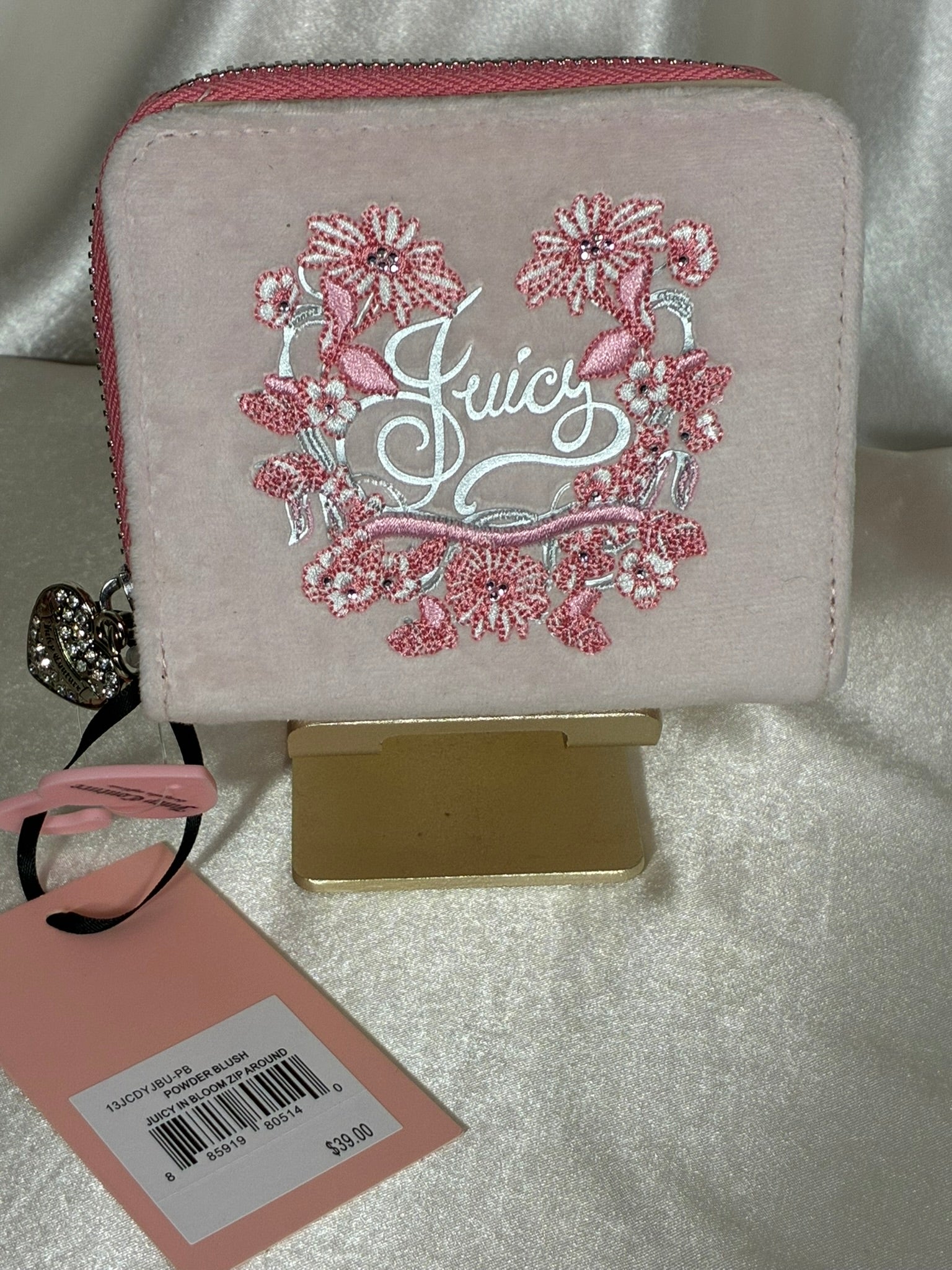 Juicy Couture Juicy in Bloom Zip Wallet – Blush Pink
