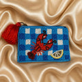 Coastal Lobster Beaded Zip Pouch